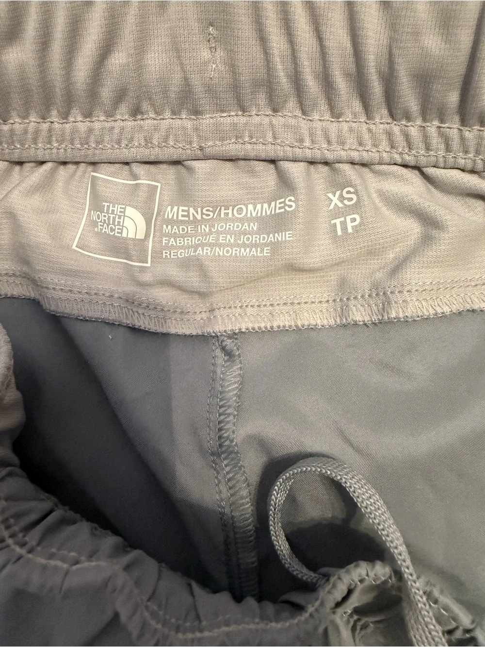 The North Face Men's Pale Blue Athletic Shorts with White Trim